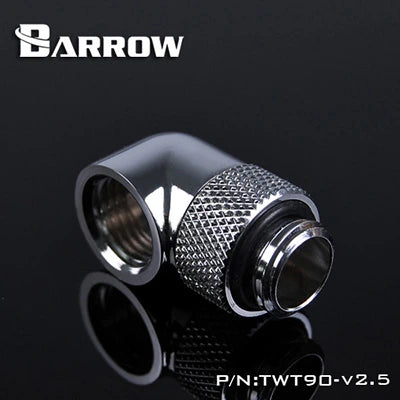 Barrow 90°Rotary Adapter (Male to Female)-Shiny Silver
