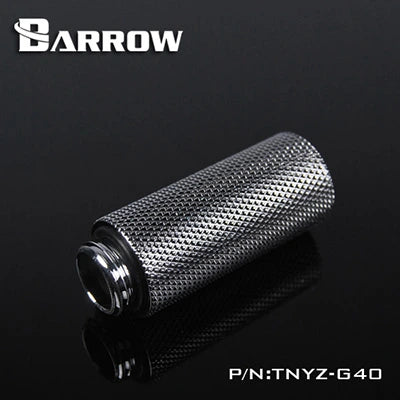Barrow Male to Female Extender 40mm-Shiny Silver