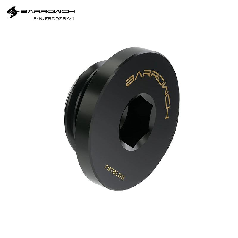 Barrowch ultra-thin Inner six angle Stop Plug Fitting - Black
