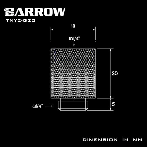 Barrow Male to Female Extender - 20mm