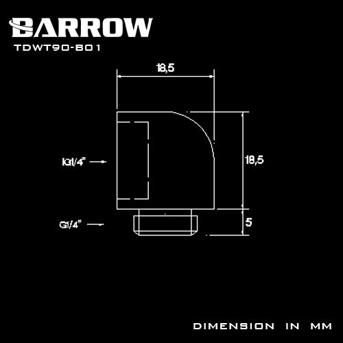 Barrow 90°Adapter (Male to Female)