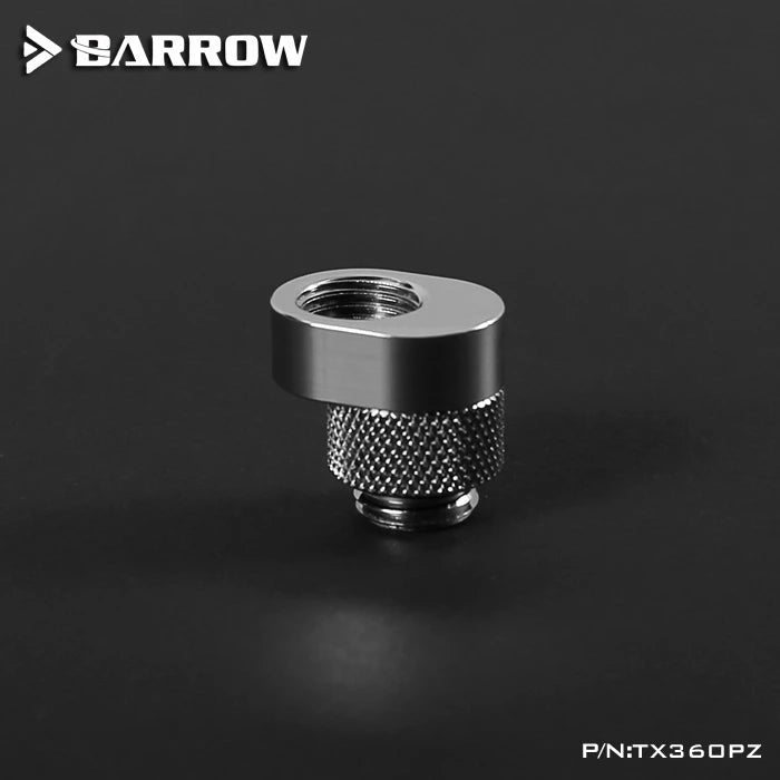 G1/4 360°rotation offset adapter - TX360PZ Silver