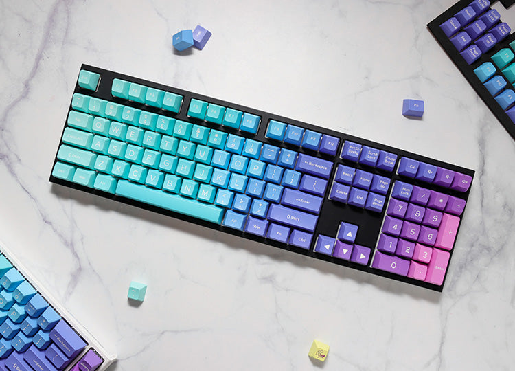 Ducky 108 Key Seamless Double Shot Keycaps- Azure
