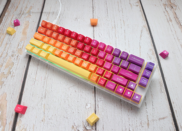 Ducky 108 Key Seamless Double Shot Keycaps- Afterglow