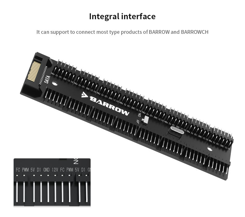 BARROW 16 ways full function RGB and fan integrated controller (support to remote control and synchronization motherboard RGB)
