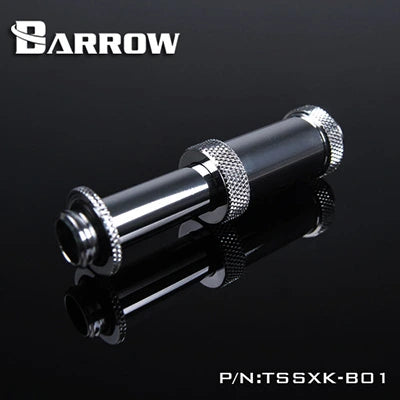 Barrowch Dual G1/4" Adjustable Aqua Link Pipe (41-69MM)-Shiny Silver
