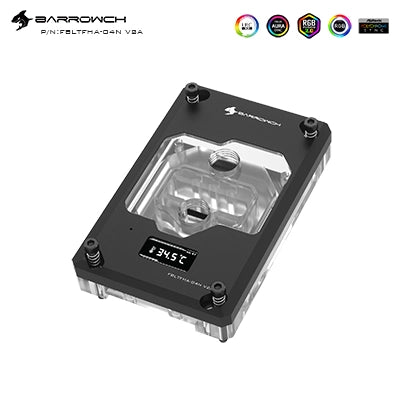 Barrowch AMD RYZEN AM4/AM3 platform TFT Digital display CPU Water Block-Black
