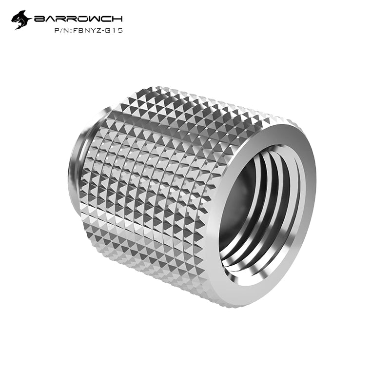 Barrowch Male to Female Extender 15mm- Shiny Silver