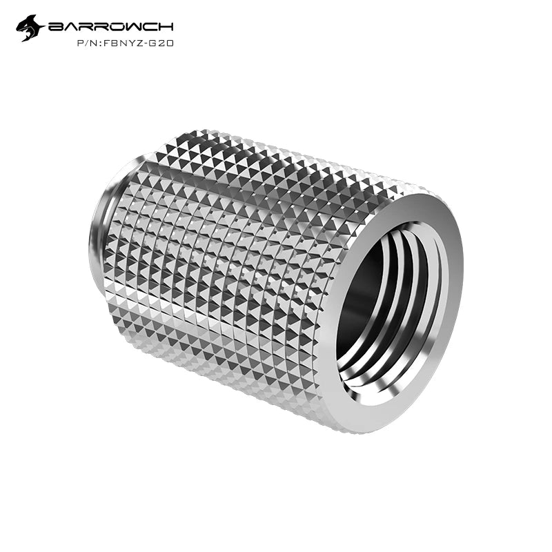 Barrowch Male to Female Extender - 20mm-Shiny Silver