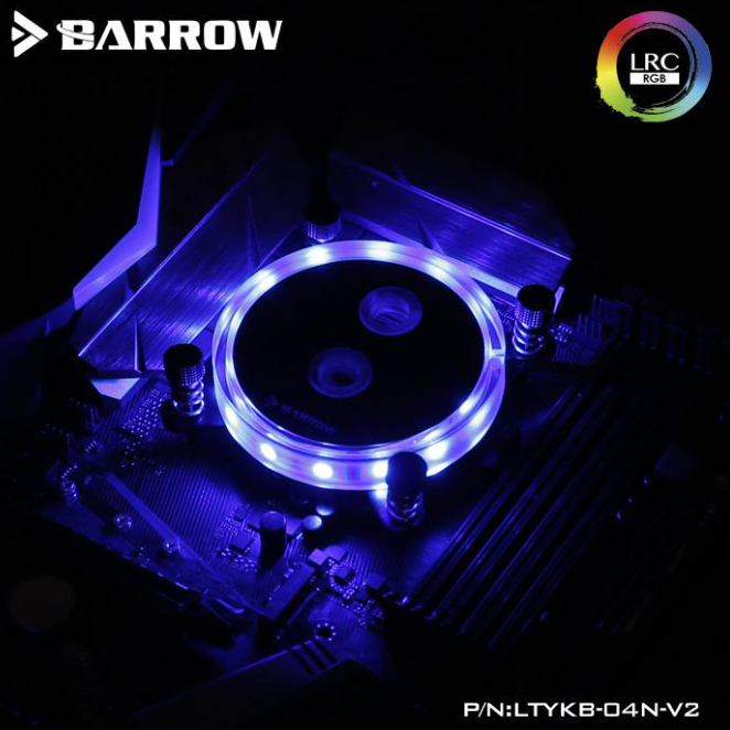 Barrow INTEL platform jet type microchannel CPU water cooling head Rays Edition