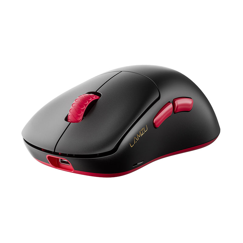 LAMZU THORN V2 Wireless Gaming Mouse, 55g Lightweight Ergonomic Design, 30,000 DPI PixArt Sensor, 8000Hz Polling Rate, 2.4GHz & USB-C, Black/Red | 6975637430886