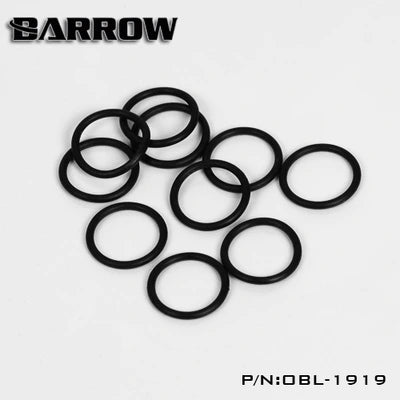 Barrow G1/4" Replacement O-ring Set for Acrylic/Hard Tube (10pcs, Black)