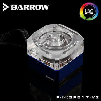 Barrow PWM control speed  extensional pump and reservoir integrated kit 17W pump kit Aurora RGB-Sapphire Blue