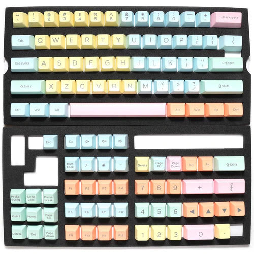 Ducky 108 Key Seamless Double Shot Keycaps- Cotton Candy