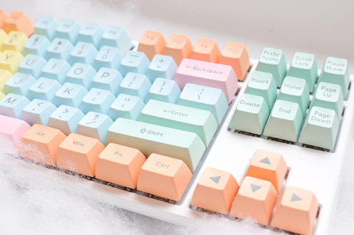 Ducky 108 Key Seamless Double Shot Keycaps- Cotton Candy