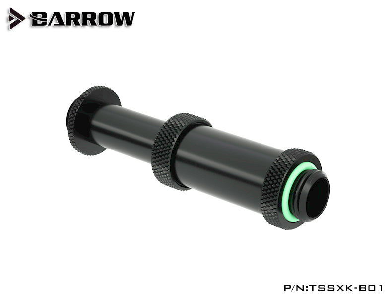 Barrowch Dual G1/4" Adjustable Aqua Link Pipe (41-69MM)-Black