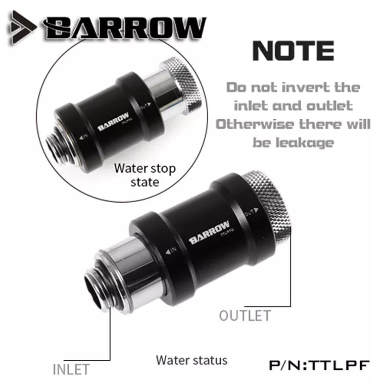 Barrow Flat push type check Valve