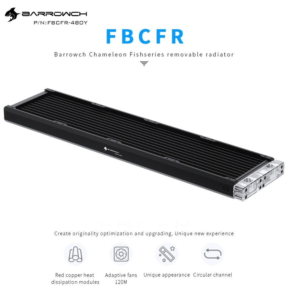 BARROWCH Chameleon Fish series removable 480 radiator Acrylic edition